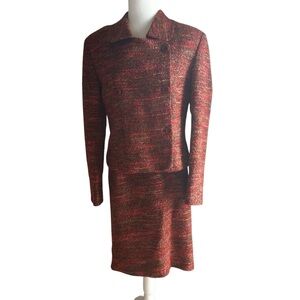 vintage skirt & jacket women’s size 10  tweed office siren brown workwear